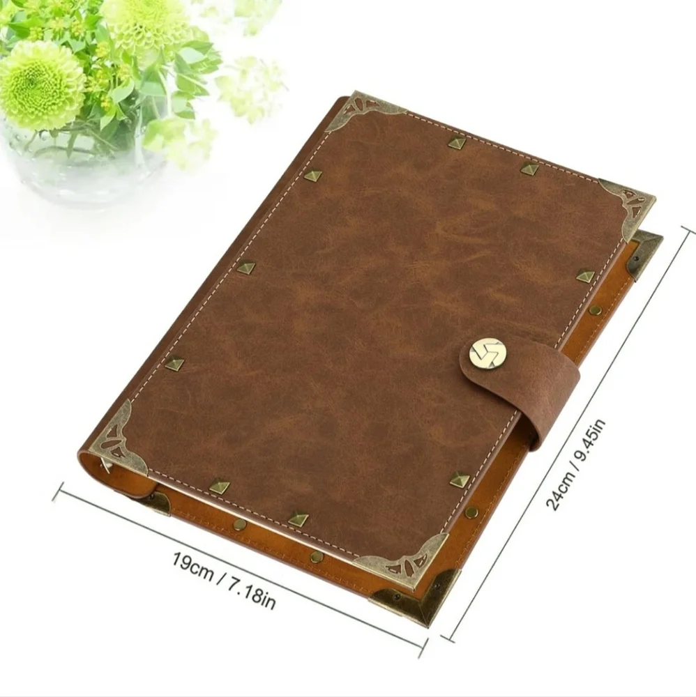 SEEHAN A5 Journal Vintage Binder Journal Notebook 200 Blank Pages PU Leather - Picture 1 of 7